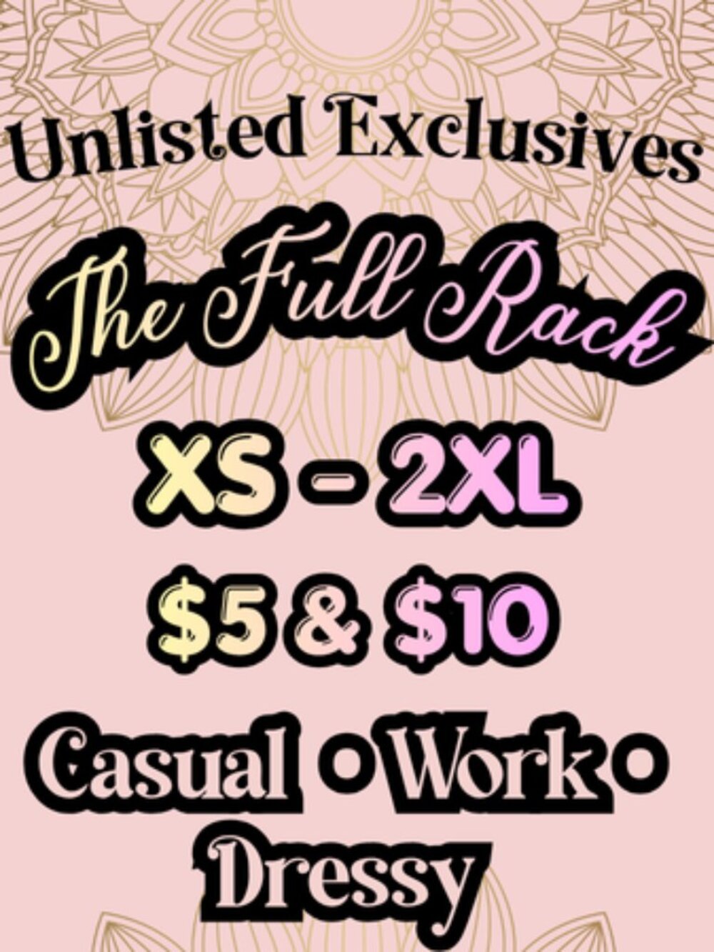 LIVE SHOW - Unlisted Exclusives - $5 & $10